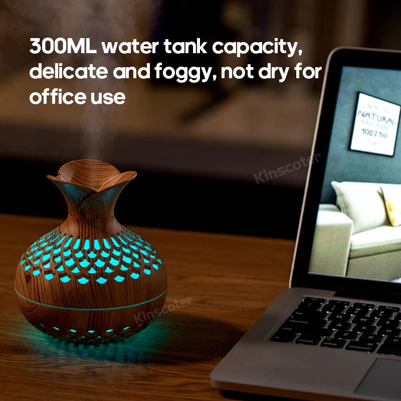 Wood Grain Humidifier ml USB Aroma Diffuser Atomizer USB Household Humidifier Hydrating Instrument Desktop Humidifier