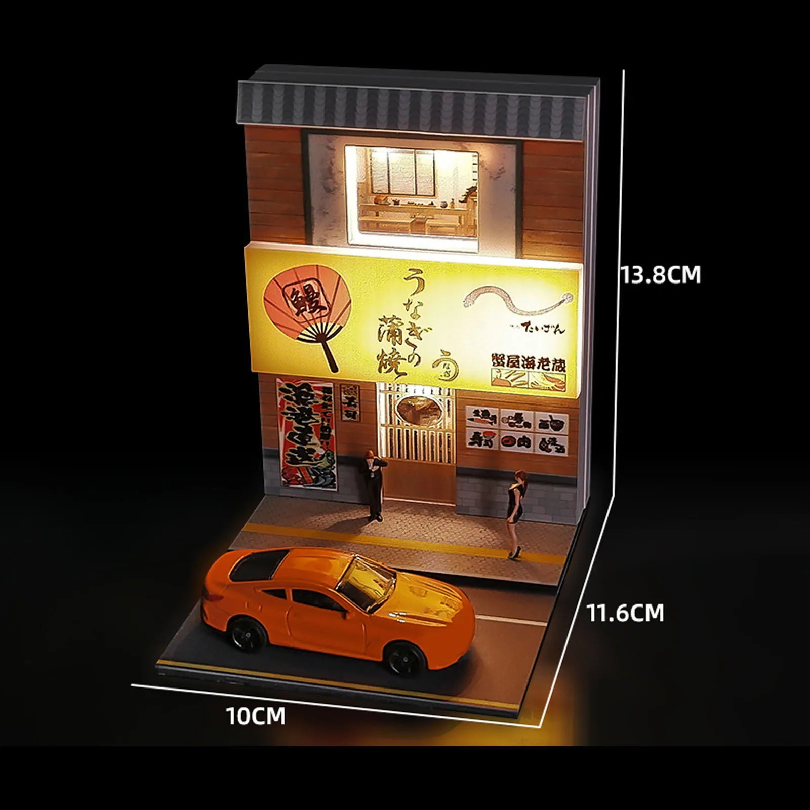 City Street Diorama LED Parking Lot & Building Display Model