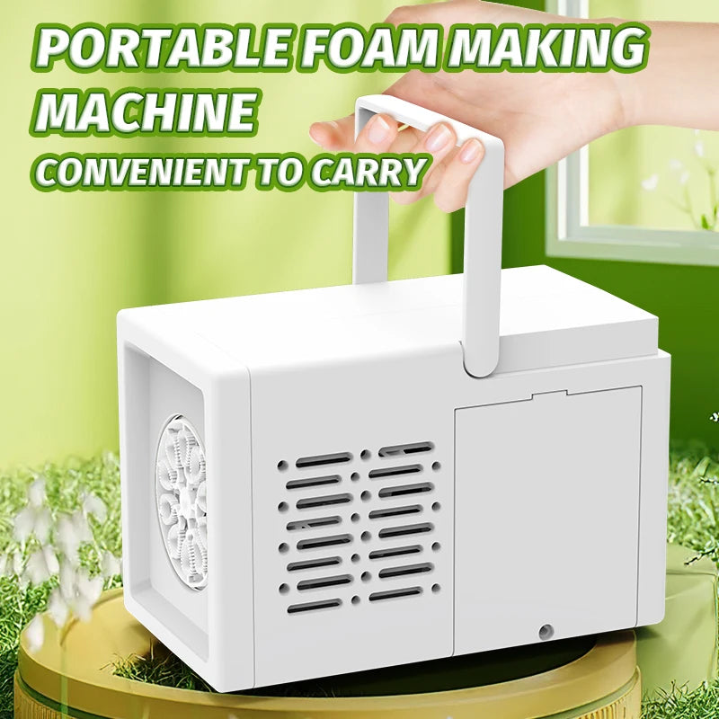 Hole Fully Automatic Bubble Blowing Handheld Electric Bubble Machine Toy Outdoor Birthday Without Battery And Bubble Water
