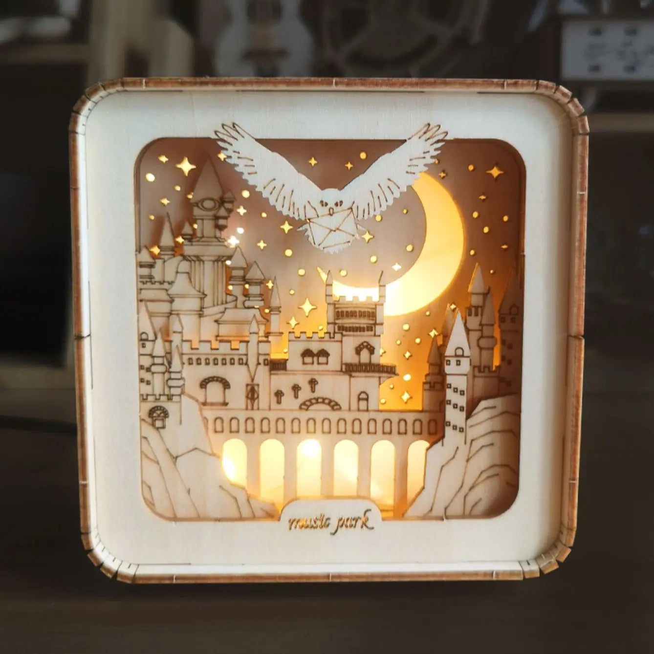 D Wooden Castle Puzzle Night Light & Decorative Fun for Kids & Adults