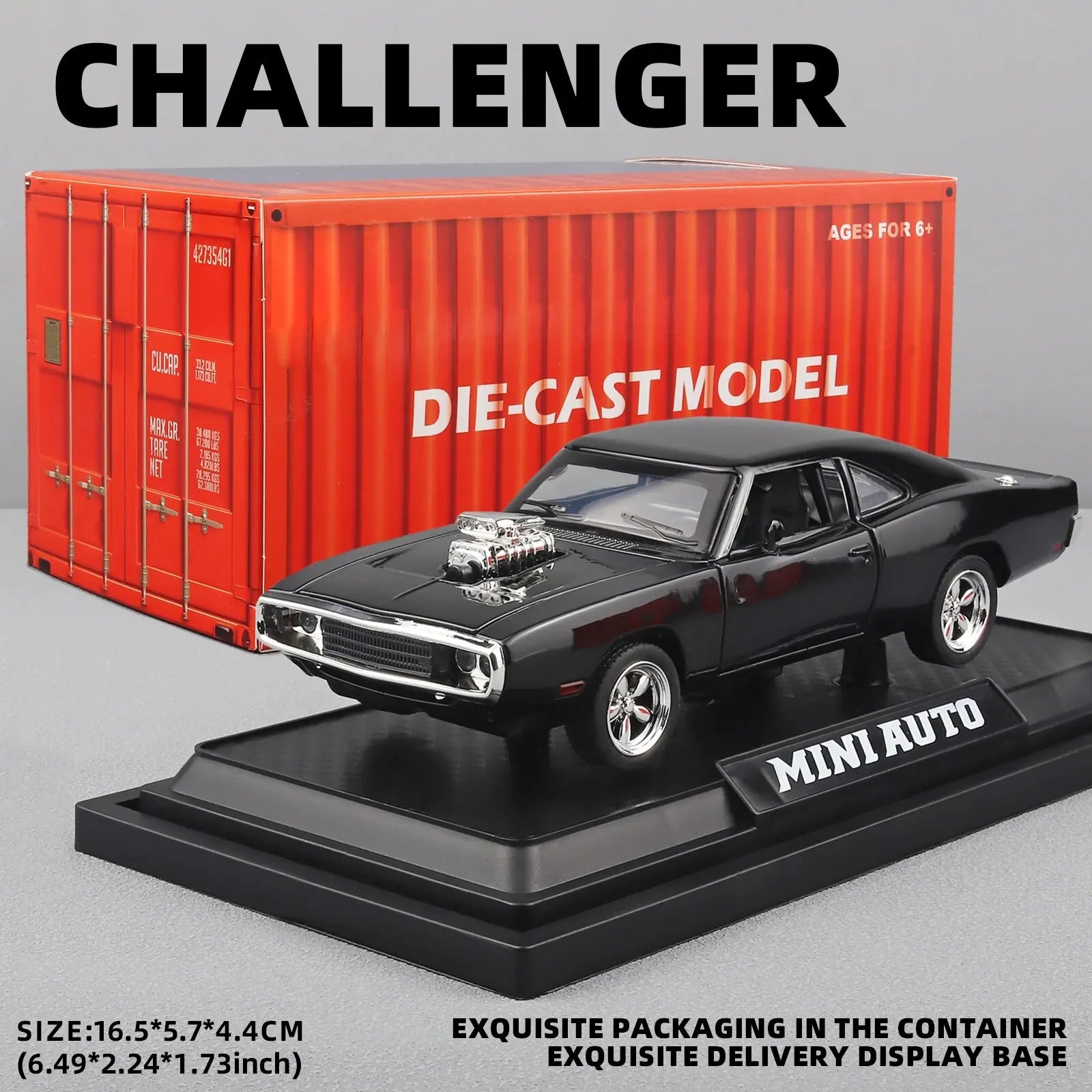 CHARGER Alloy Car Pull-Back Diecast Model for Kids & Collectors