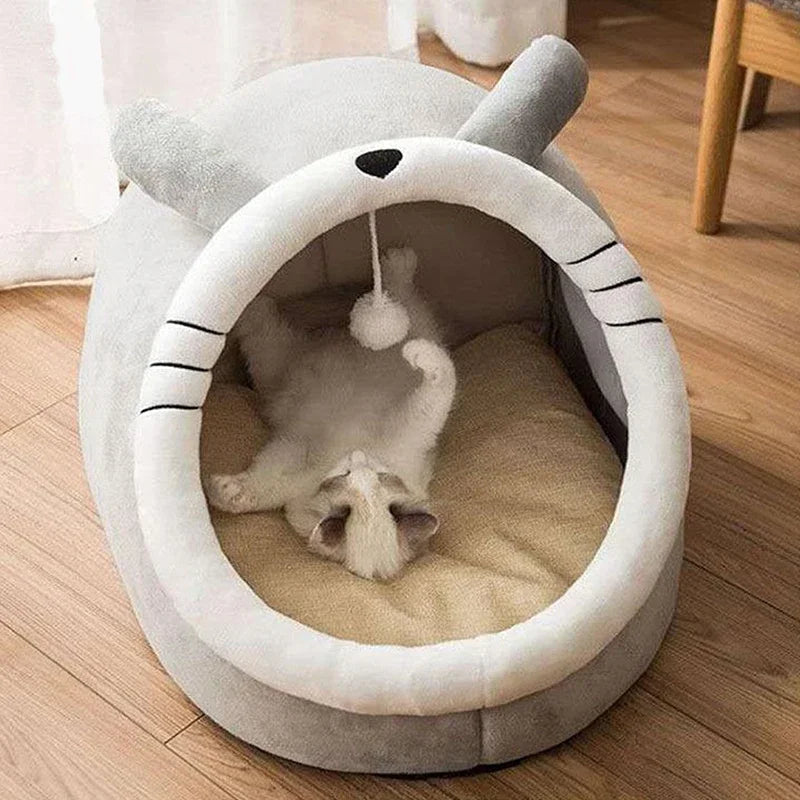 Washable pet lounger cushions, cat mat beds, warm and soft baskets, cozy warm cat kennels, house tents, small pet dogs, winter - Zecs shopping