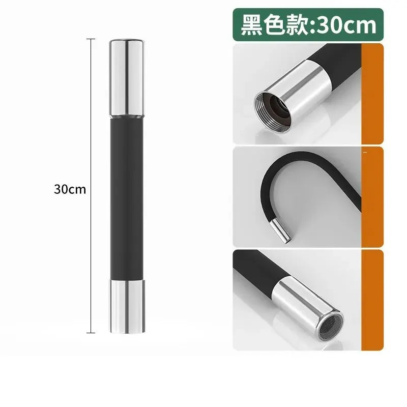 Kitchen Faucet Extension Extender Universal Rotating Silicone Flexible Hose Water Tap Pipe Tube for Bathroom Wash Basin