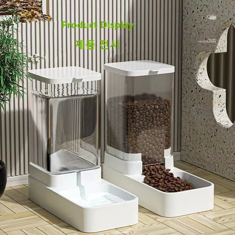 Pet Automatic Feeder Dog Feeding And Water Dog Accessories Cat Drinking Water Flowing Water Without Inserting Electric Kettle - Zecs shopping