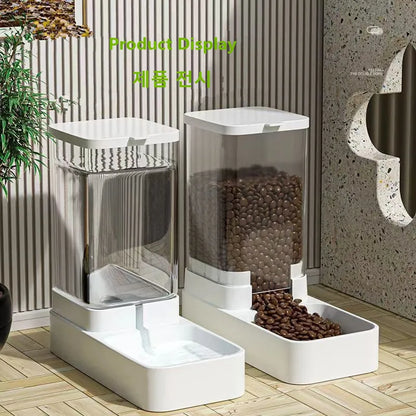 Pet Automatic Feeder Dog Feeding And Water Dog Accessories Cat Drinking Water Flowing Water Without Inserting Electric Kettle - Zecs shopping