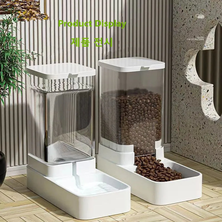 Pet Automatic Feeder Dog Feeding And Water Dog Accessories Cat Drinking Water Flowing Water Without Inserting Electric Kettle - Zecs shopping