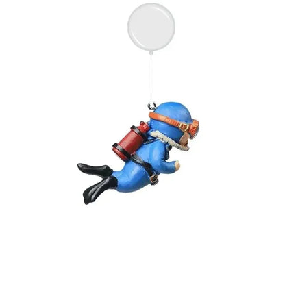Fish Tank Diver Ornaments Landscape Decoration Aquarium Gifts Popular Floating, Hayao Miyazaki Blue Fatty with Ball and Line - Zecs shopping