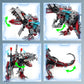 2-in-1 Jurassic Mechanical Indominus Rex Building Blocks – Dino Fighter Brick Toy Set