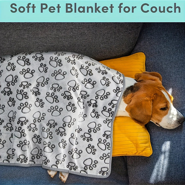 Soft Fluffy High Quality Pet Blanket Cute Cartoon Pattern Pet Mat Warm and Comfortable Blanket for Cat Dogs - Zecs shopping