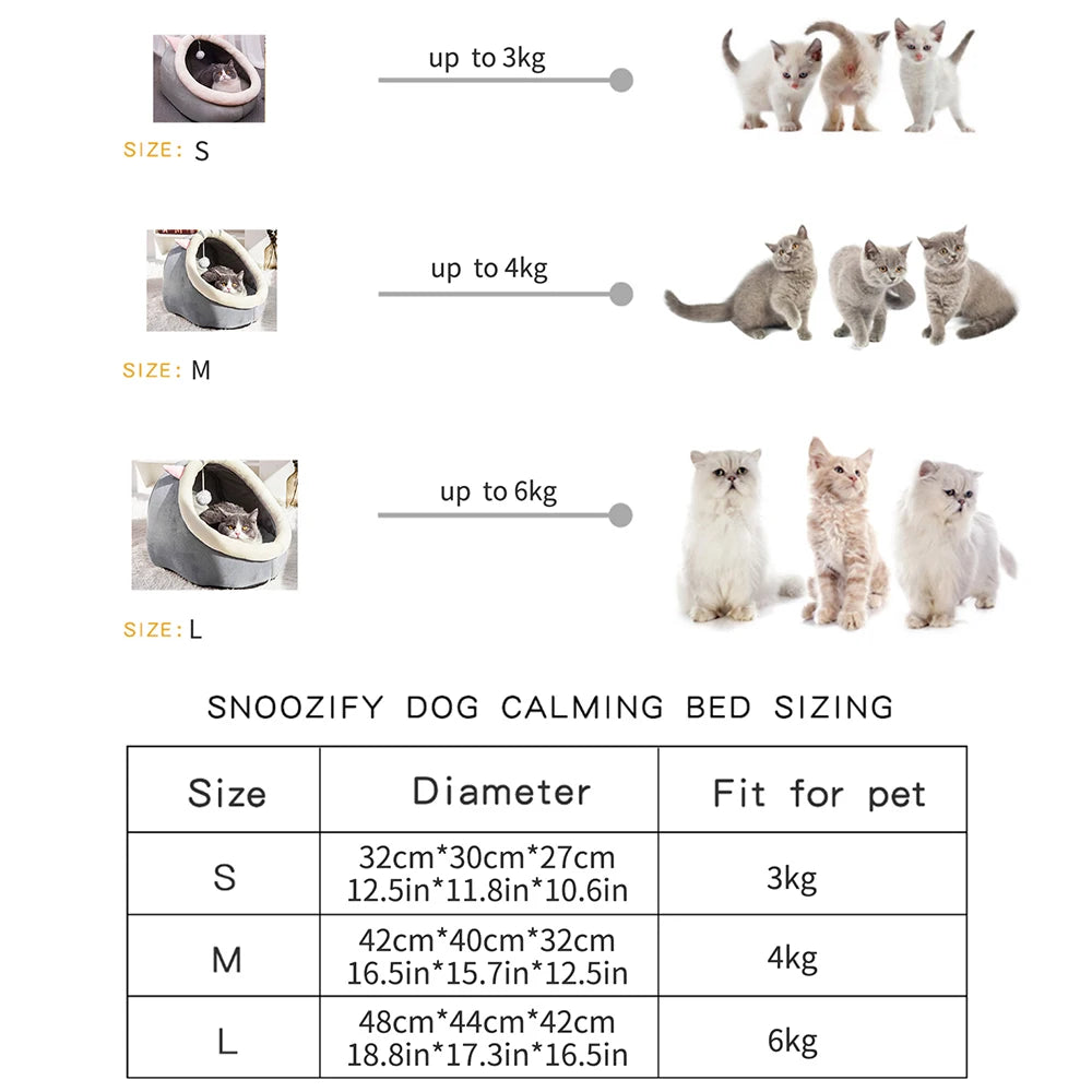 1PC Four Seasons Universal Semi-Closed Cute Comfortable Cat Nest Bed Warm Pet Nest - Zecs shopping