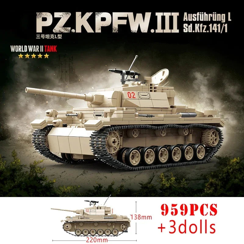 Ww Military Classic Model Tiger Leopard Kv- Kv- Is- Heavy Tank Collection Model Building Blocks Bricks
