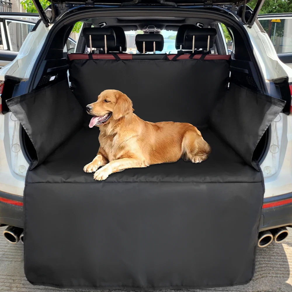 Waterproof 600D Oxford Cloth Dog Car Seat Cover Pet Travel Dog Carrier Car Trunk Mat SUV Cargo Liner For Dogs - Zecs shopping