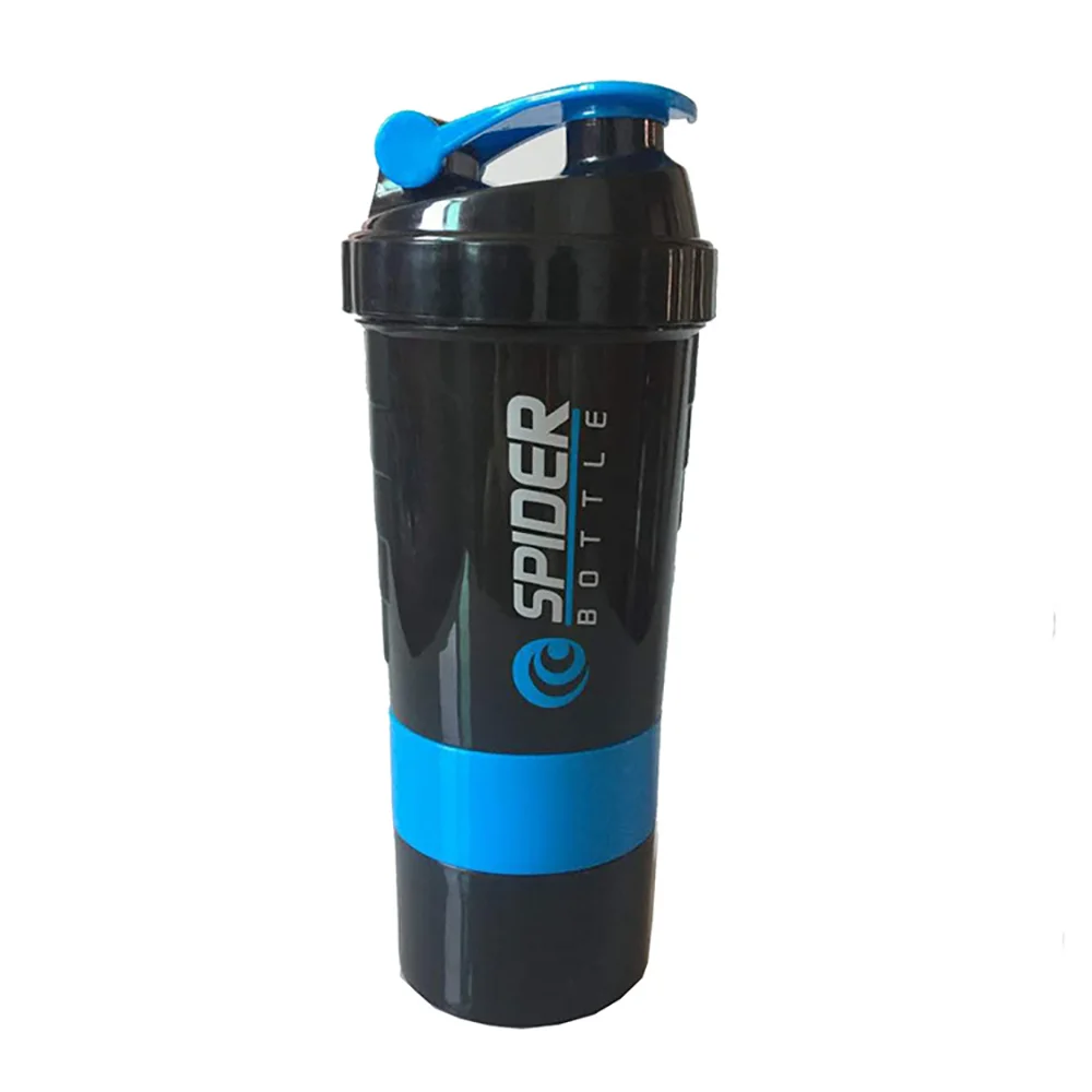 Layers Shaker Protein Bottle Powder Shake Cup Water Bottle Plastic Mixing Cup Body Building Exercise Bottle