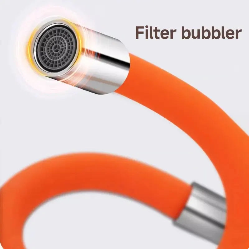 Kitchen Faucet Extension Extender Universal Rotating Silicone Flexible Hose Water Tap Pipe Tube for Bathroom Wash Basin