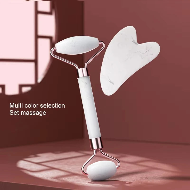 Resin Face & Neck Roller 🌸✨ | Eye Massage Tool & Gua Sha Board for Skincare & Relaxation