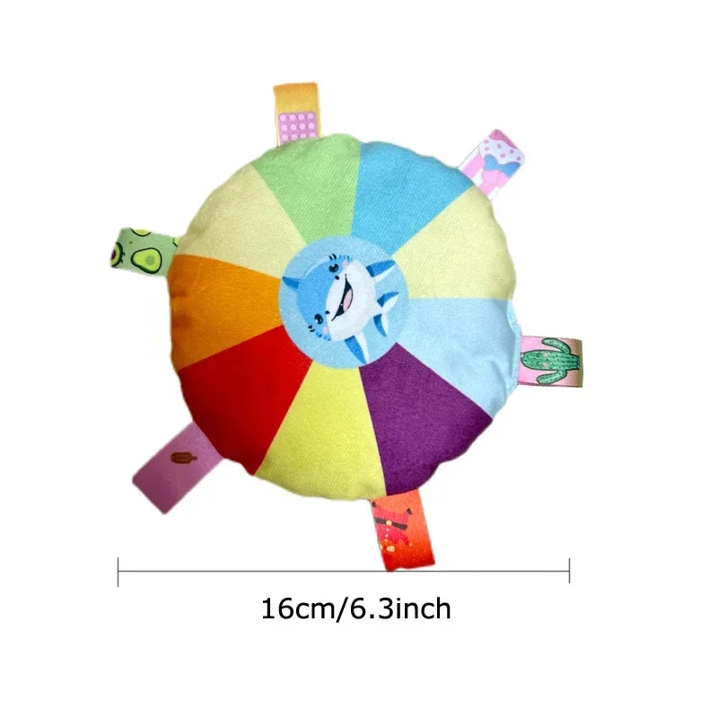 Funny Rainbow Plush Flying Saucer Dog Toys Outdoor Interactive Training Games Chew Toy Pets Flying Discs Toys Dog Accessories - Zecs shopping