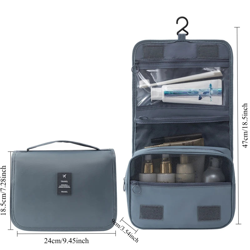 Portable Hook Toilet Bag Multi Functional Travel Waterproof Wear Resistant Multi Layer Storage Large Capacity Makeup Bag