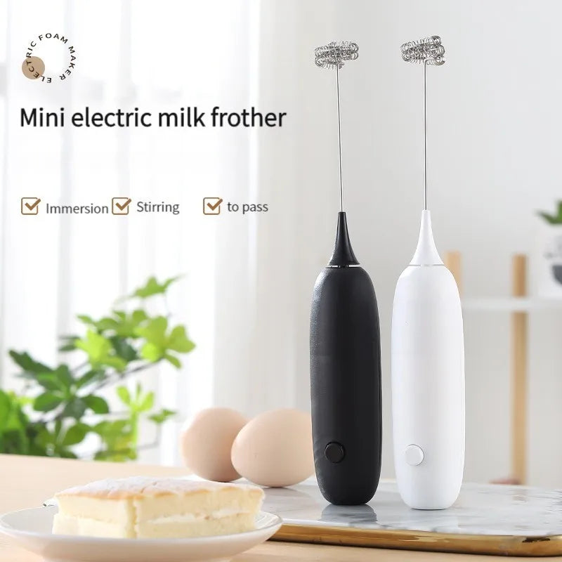 PC Battery Model Handheld Egg Beater Froth Mixer Kitchen Automatic Coffee Milk Foaming Mixer Kitchen Whisk Tools
