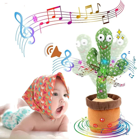Dancing Talking Cactus Toy – Singing & Voice Repeating Plush for Kids