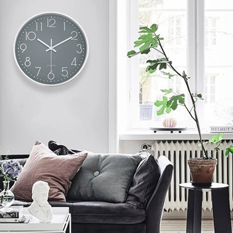 8 Inch Mute Wall Clock Simple Digital Wall Clock Home Decorations Cubic Digital Clock Quartz Wall Clock - Zecs shopping