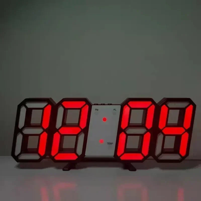 Electronic Digital Wall Clock Living Room Bedroom Decoration Decor Watches Home and Decoration Led Modern Alarm Interior Desk