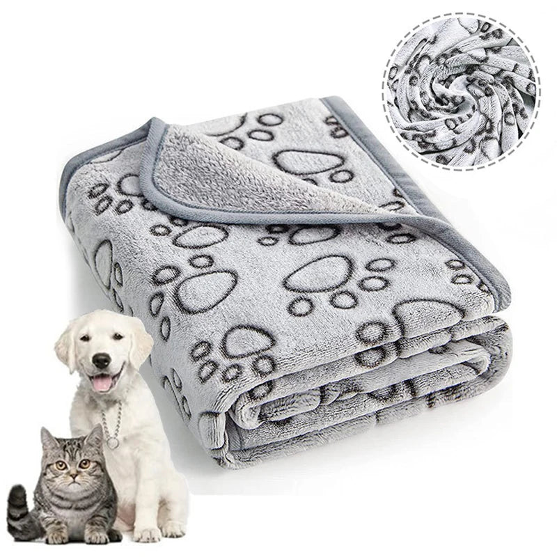 Soft Fluffy High Quality Pet Blanket Cute Cartoon Pattern Pet Mat Warm and Comfortable Blanket for Cat Dogs - Zecs shopping