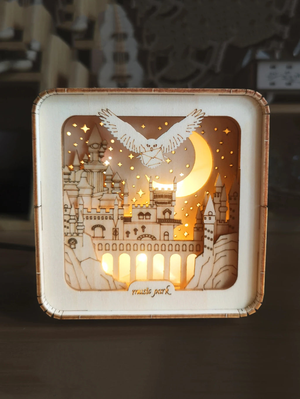 D Wooden Castle Puzzle Night Light & Decorative Fun for Kids & Adults