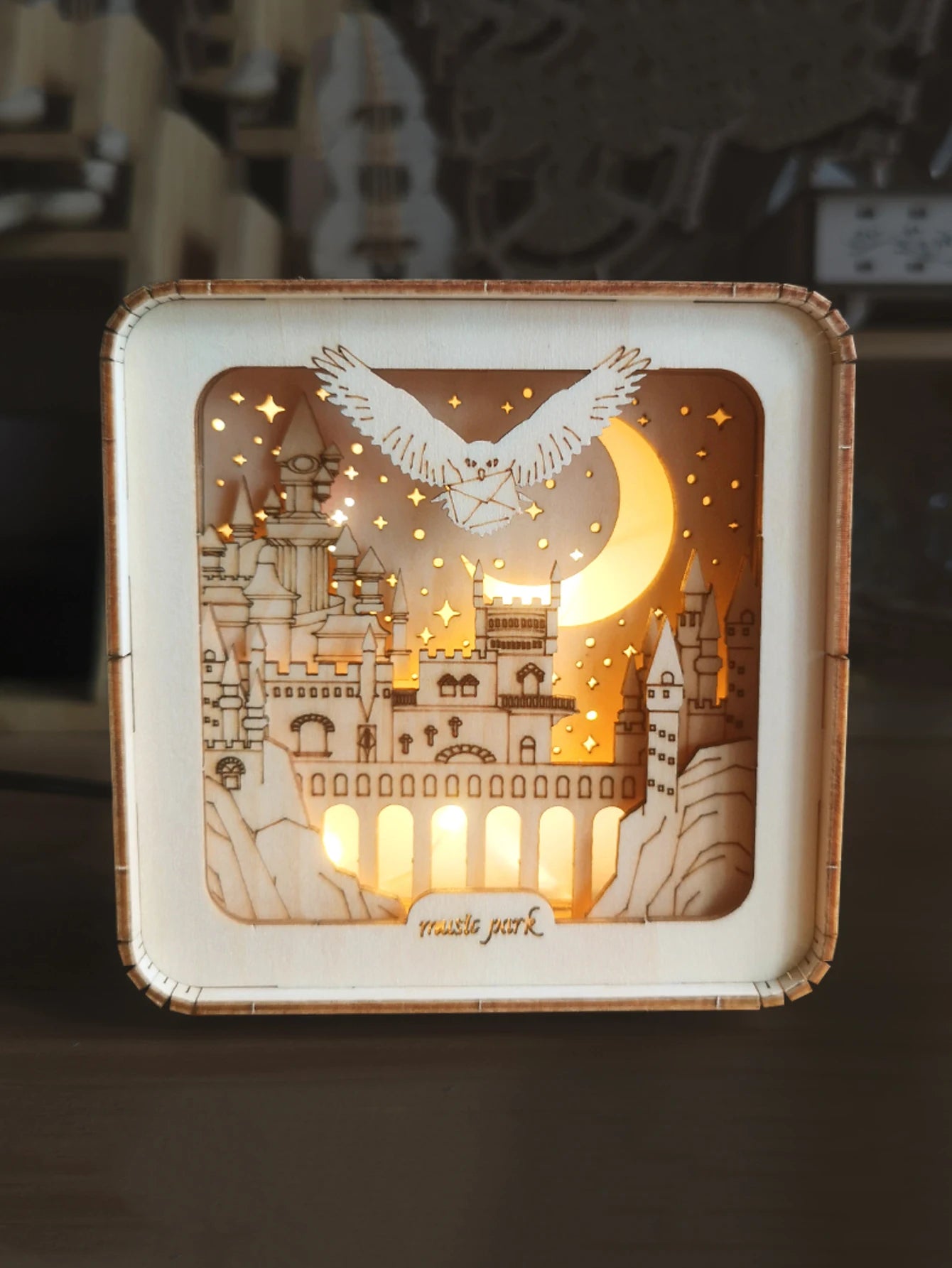 D Wooden Castle Puzzle Night Light & Decorative Fun for Kids & Adults