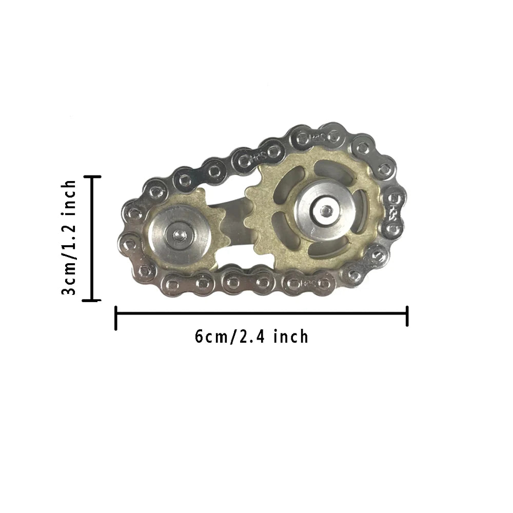 Sprockets Flywheel Spinner Metal EDC Gyro Toy for Roadbike Fans & Fun