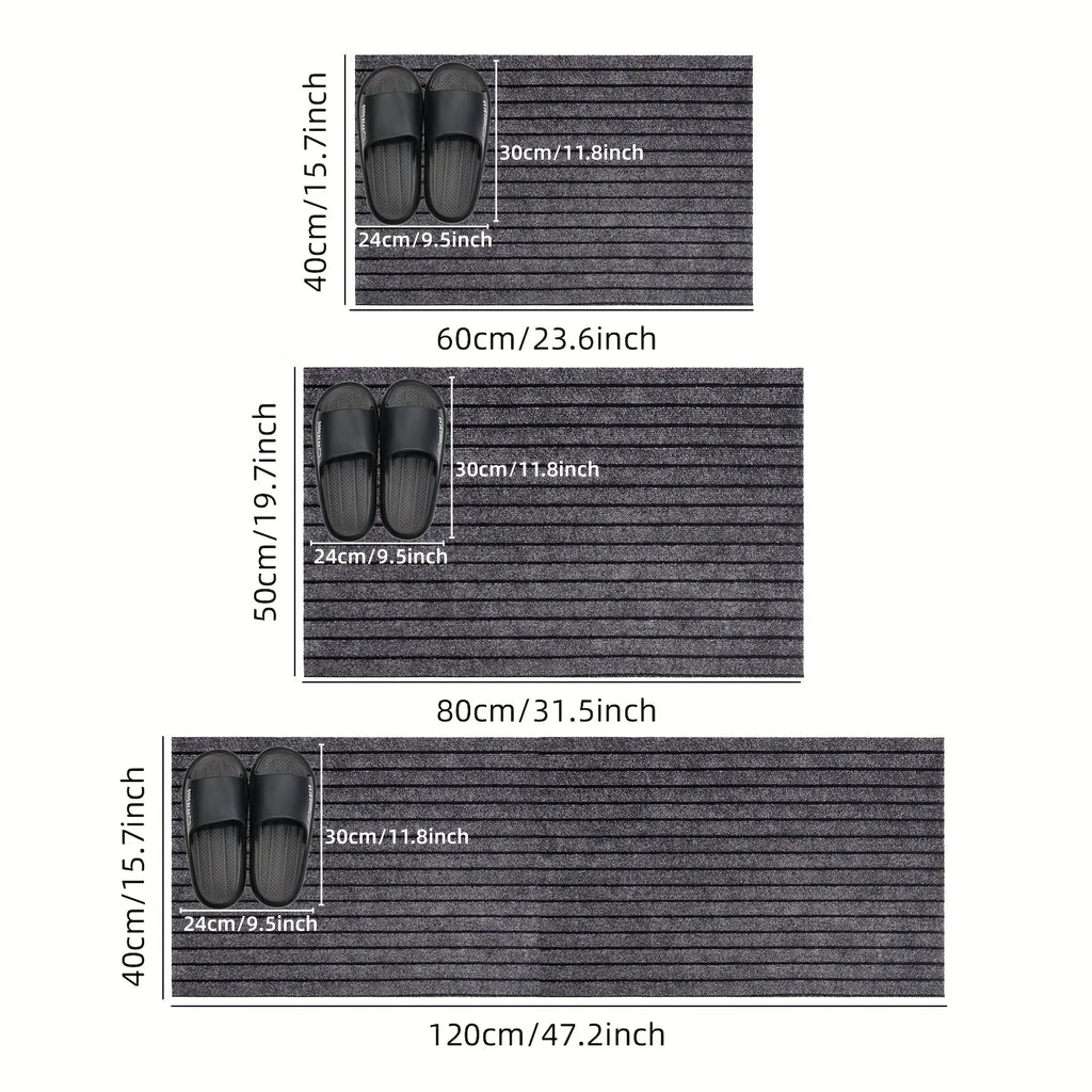 Modern Minimalist Square Floor Mat - Durable, Stain/Fade Resistant, Non-Slip Rubber Backing, Machine Washable for Indoor/Outdoor - Zecs shopping