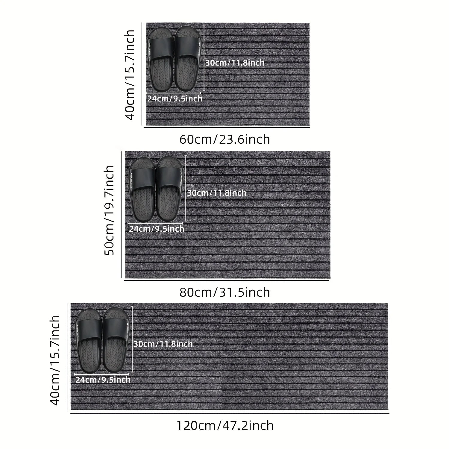 Modern Minimalist Square Floor Mat - Durable, Stain/Fade Resistant, Non-Slip Rubber Backing, Machine Washable for Indoor/Outdoor - Zecs shopping