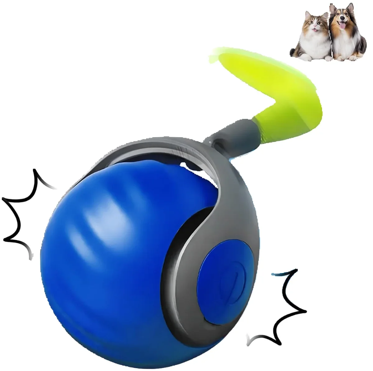 Smart Interactive Speedy Tail Pet Toys Automatic Moving Balls for Cats And Dogs Touch Motion Rolling Ball for Indoor and Outdoor