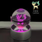 Pokemon 3D Crystal Ball LED Night Light – Pikachu, Gengar, Eevee & Mewtwo Collectible Lamp