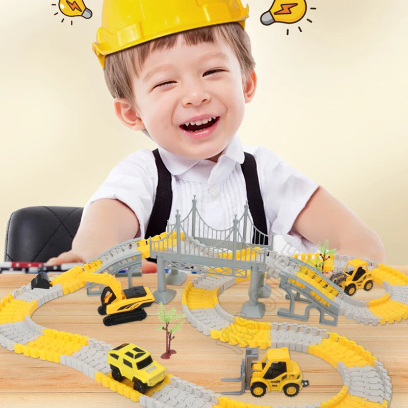 DIY Magic Race Track Flexible Brain-Boosting Car Set