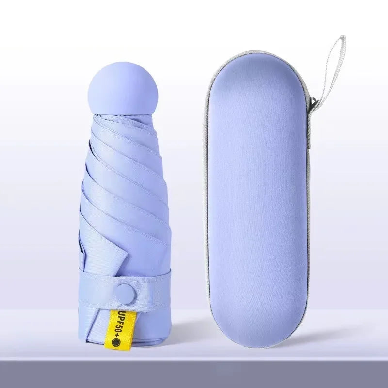 Womens Flat off Sun Protection Parasol Anti-UV Sunny And Rainy Dual-Use Pocket Umbrella Portable Sunshade Umbrella