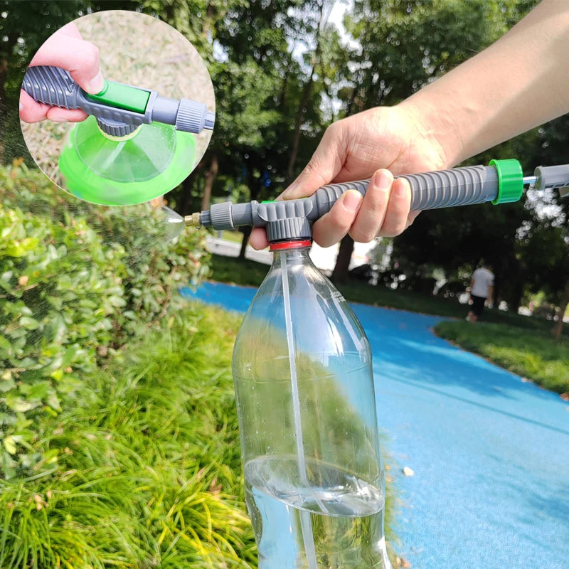 Watering Irrigation High Sprayer Water Pressure Flower Garden Gun Sprayer Head Juice Bottles Interface Plastic Trolley Spray - Zecs shopping