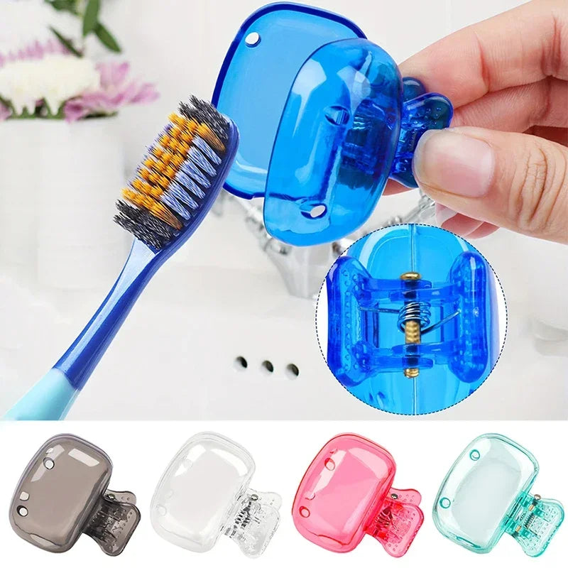 1PCS Travel Toothbrush Head Covers Toothbrush Protector Cap Brush Pod Case Protective Portable Plastic Clip For Household Travel - Zecs shopping