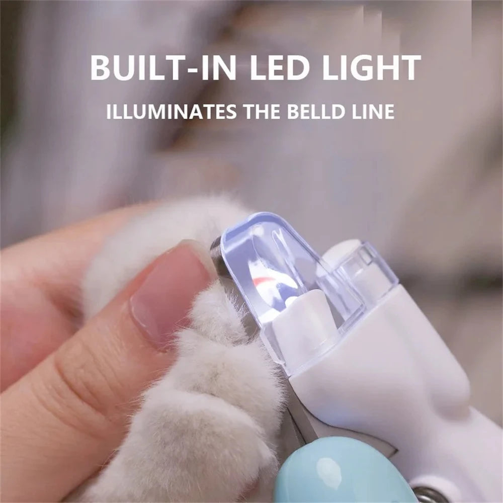 Pet Nail Clippers Cat Dog Nail Trimmer Labor Saving Nail Clipper With Led Light Electric Nail Grinder Dog Grooming Supplies - Zecs shopping