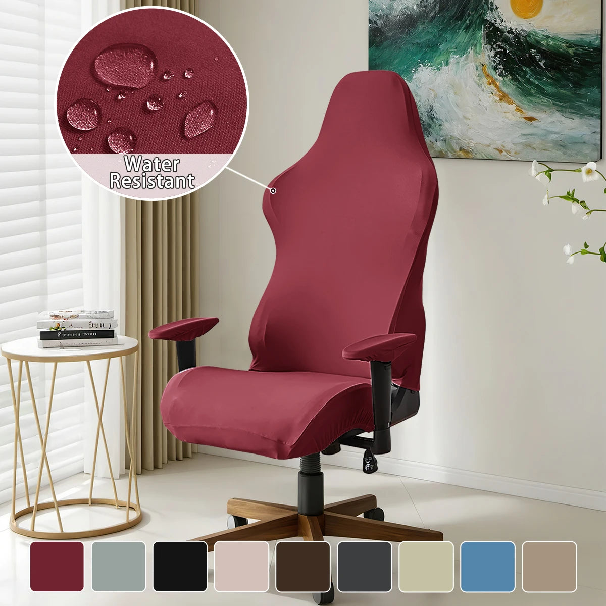 4pcs/set Elastic milk silk water and electricity resistant competitive chair cover, internet cafe gaming hall chair cover - Zecs shopping