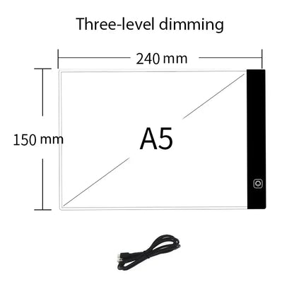 LED Tracing Drawing Board – Adjustable Light Copy Pad for Kids Art & Learning