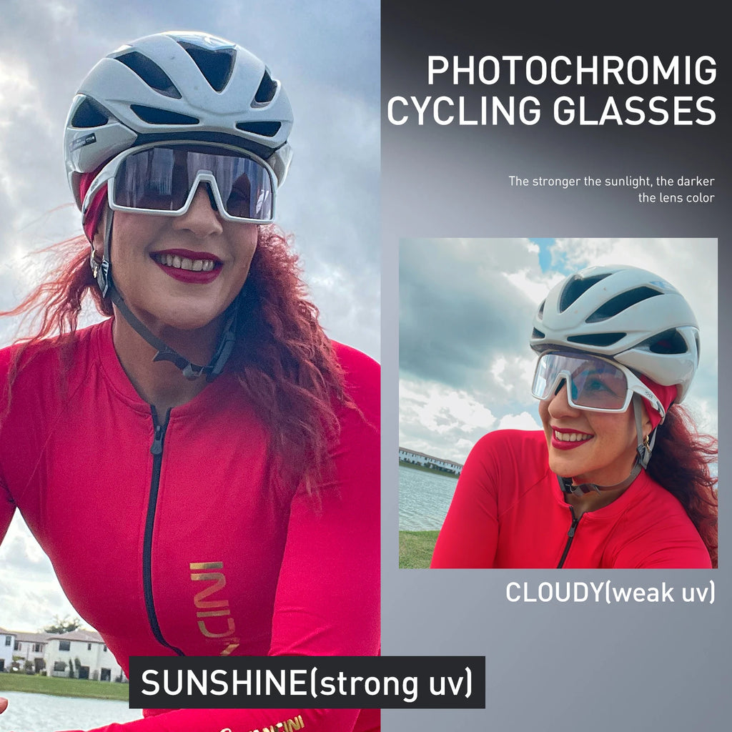 Photochromic Sports Sunglasses UV Cycling Driving & Outdoor Adventure Goggles