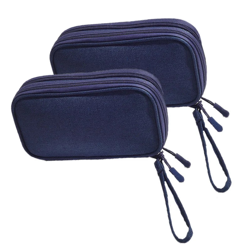 Portable Double Layer Travel Portable Digital Product Storage Bag USB Data Cable Manager Earphones Mobile Power Storage Bag pcs