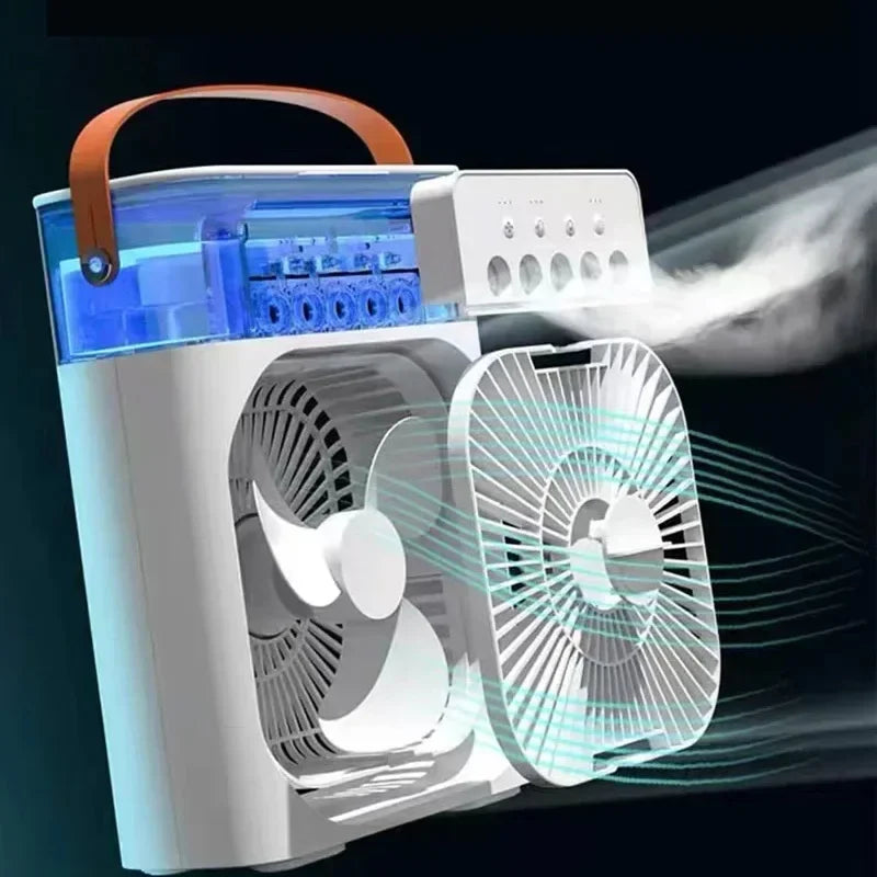 Portable In Fan AIr Conditioner Household Small Air Cooler LED Night Lights Air Adjustment Home Fans Dropshipping