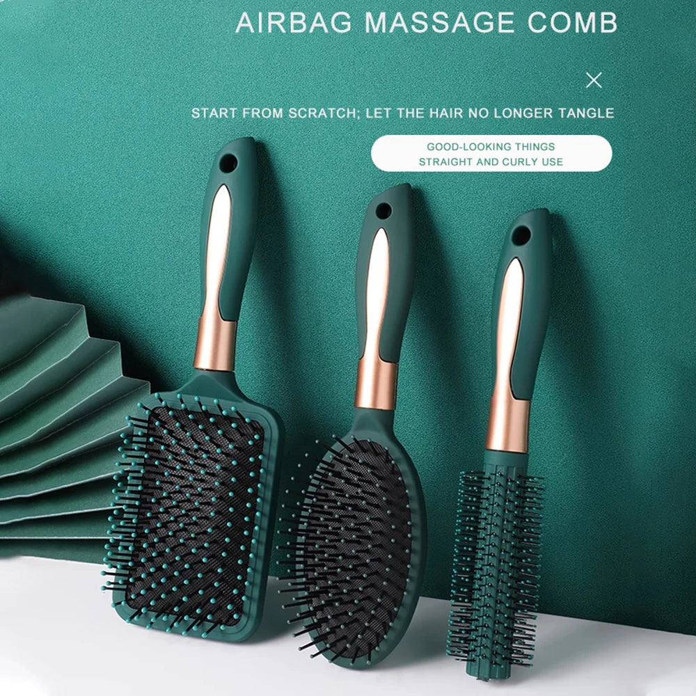 Marseilis Air Cushion Hair Brush 💆‍♀️✨ | Scalp Massage, Anti-Static Detangle & Salon Styling Tool