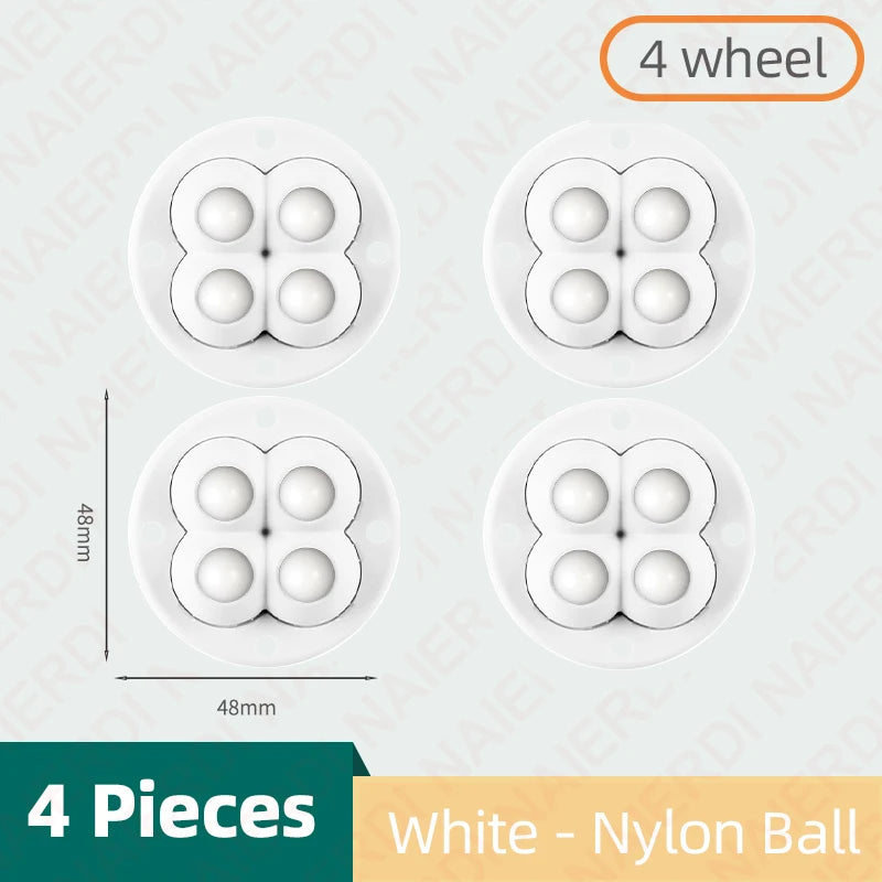 NAIERDI Pack Mini Wheels for Small AppliancesRotation Self Adhesive Caster WheelsUniversal Wheel Trash CanStorage Box