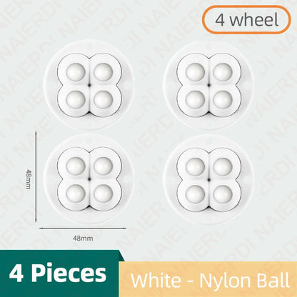 Self-Adhesive Mini Caster Wheels – Universal Rotating Wheels for Storage Boxes & Small Appliances