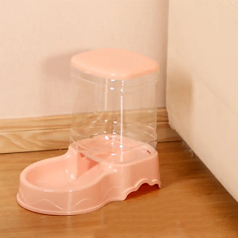 Pet automatic feeder cat drinking water bowl cat bowl dog bowl 3.8L large capacity combination grain storage barrel pet supplies - Zecs shopping