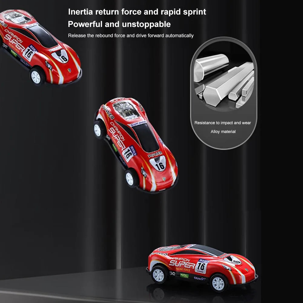 Mini Alloy Car Model Set Diecast Inertia Vehicles with Storage Box Kids Toy Kit & Gifts