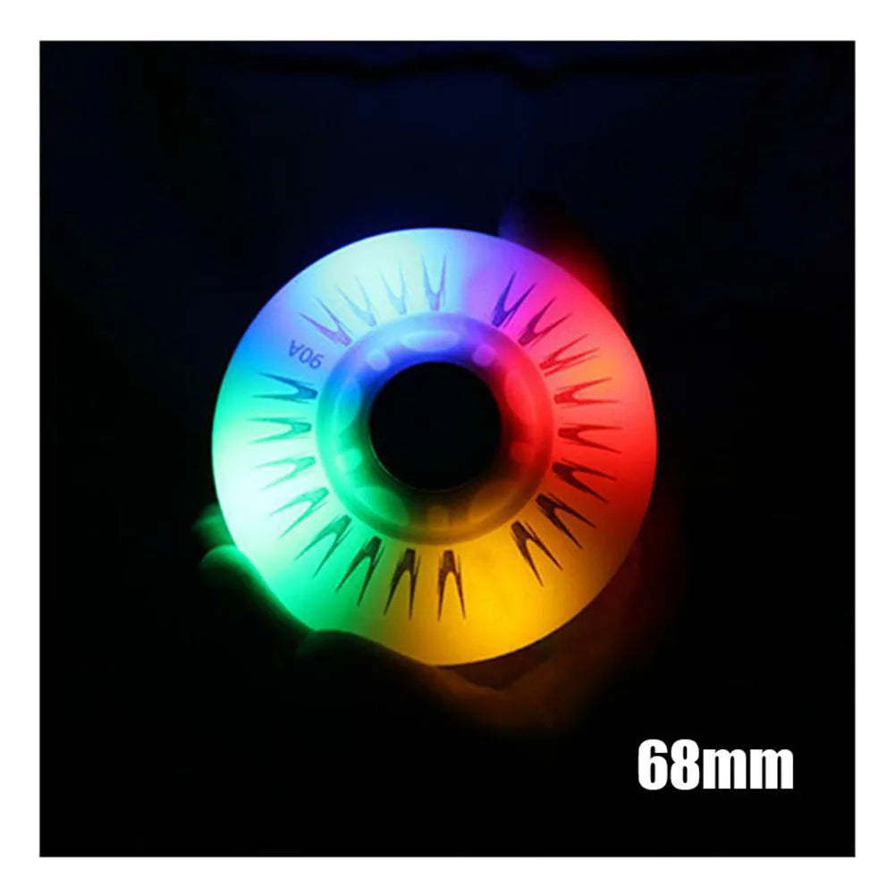 PCS Flash Inline Skate Wheels A LED Lighting Skating Wheel Flash Wheels Sliding Roller Skating Shoes mm mm mm mm