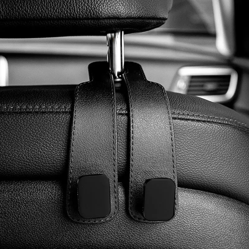 Car Headrest Hooks 🚗👜 | Seat Back Bag Hanger & Organizer Clips | Universal Car Accessory
